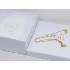 Dior List Necklace Clair D Lune Metal & crystal Logo Gold — view 4