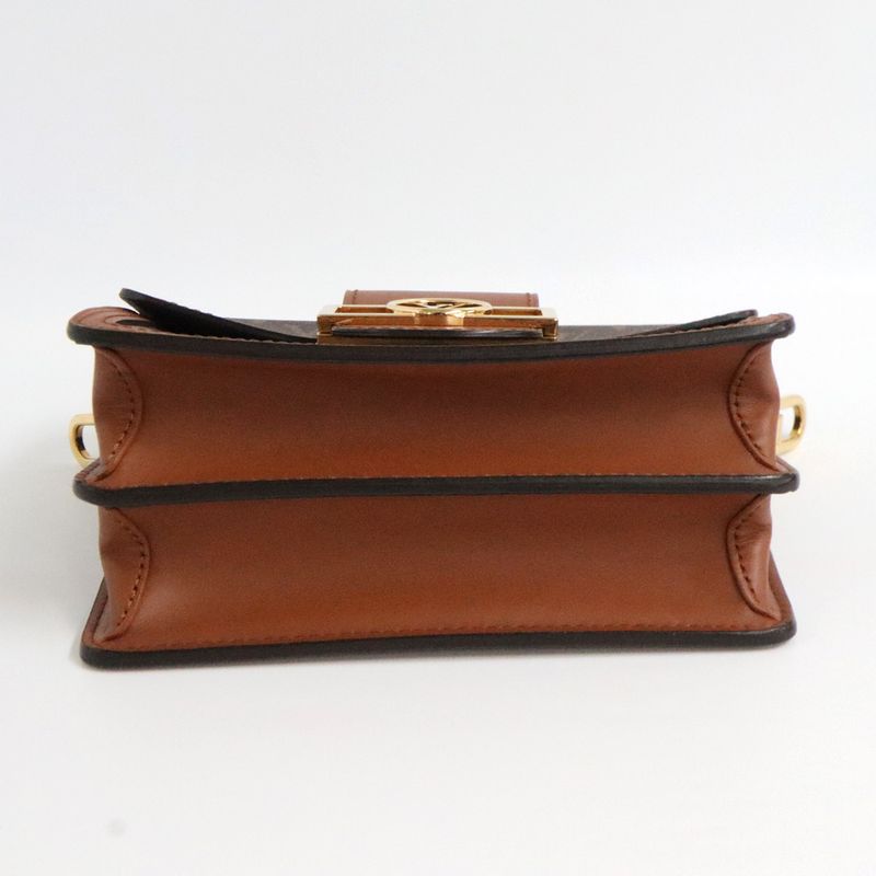Louis Vuitton Monogram Reverse Dauphine Mini Shoulder Bag Brown — view 4