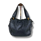 Loewe Drawstring Shape Mini Handbag Anagram Logo Nappa Leather Dark Navy — view 4