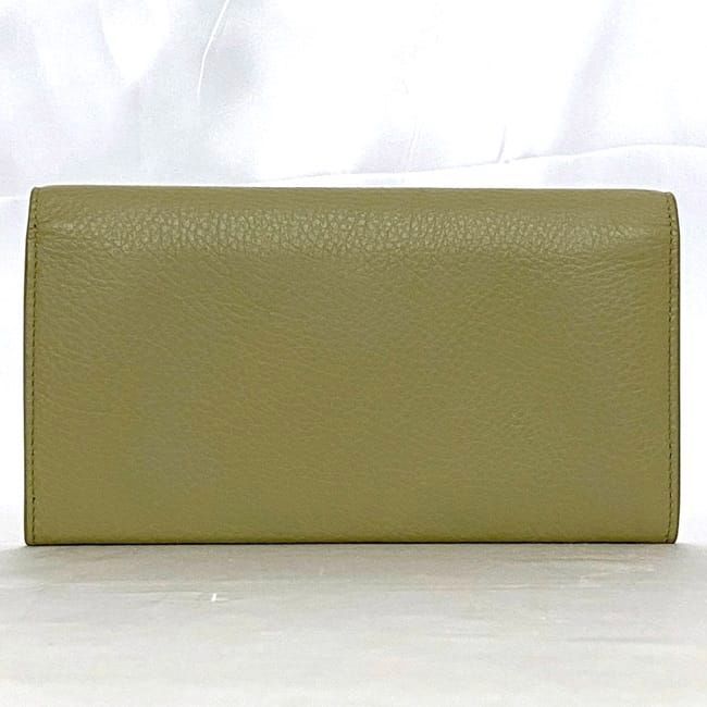 Bottega Veneta Long Fold Wallet Beige Khaki — view 3