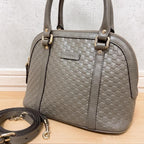 Gucci Micro Guccissima 2-Way Handbag Gray
