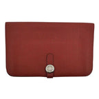Hermes Dogon GM Rouge Ash Silver Hardware Togo E-engraved Leather Long