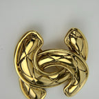 Chanel CC Logo Brooch Gold Vintage — view 6