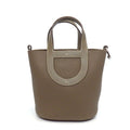 Hermes Handbag in the Loop 18 Etoupe Taurillon Clemence Swift