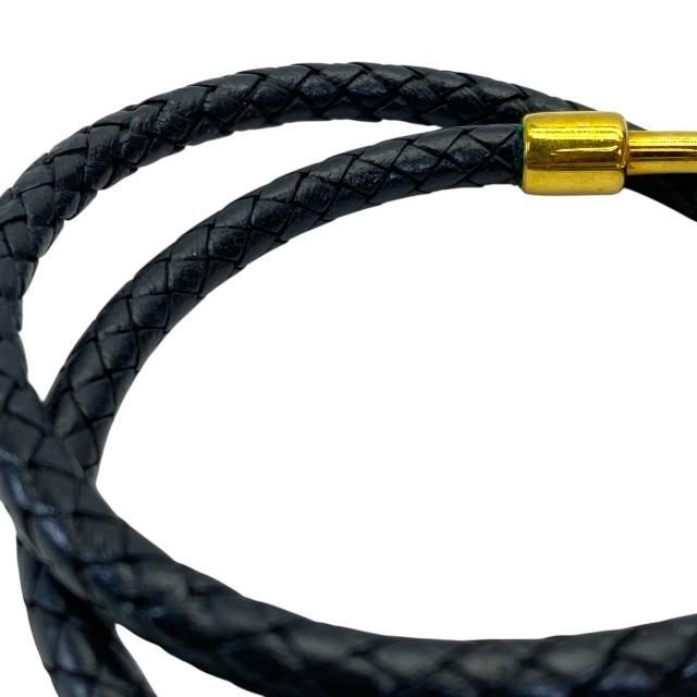 Hermes Bracelet Choker Necklace Jumbo Leather Metal Black — view 6