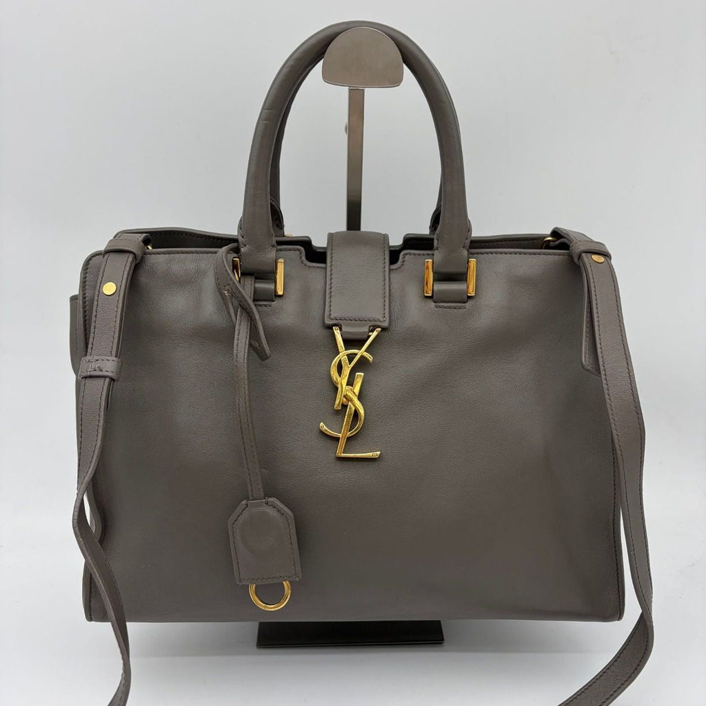 Saint Laurent Paris YSL Yves Baby Cabas Handbag 2-Way Gray — view 2