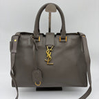 Saint Laurent Paris YSL Yves Baby Cabas Handbag 2-Way Gray — view 2