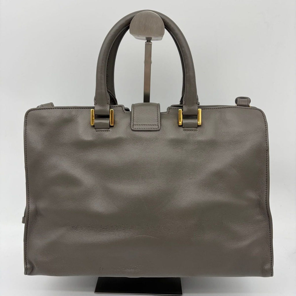 Saint Laurent Paris YSL Yves Baby Cabas Handbag 2-Way Gray — view 4