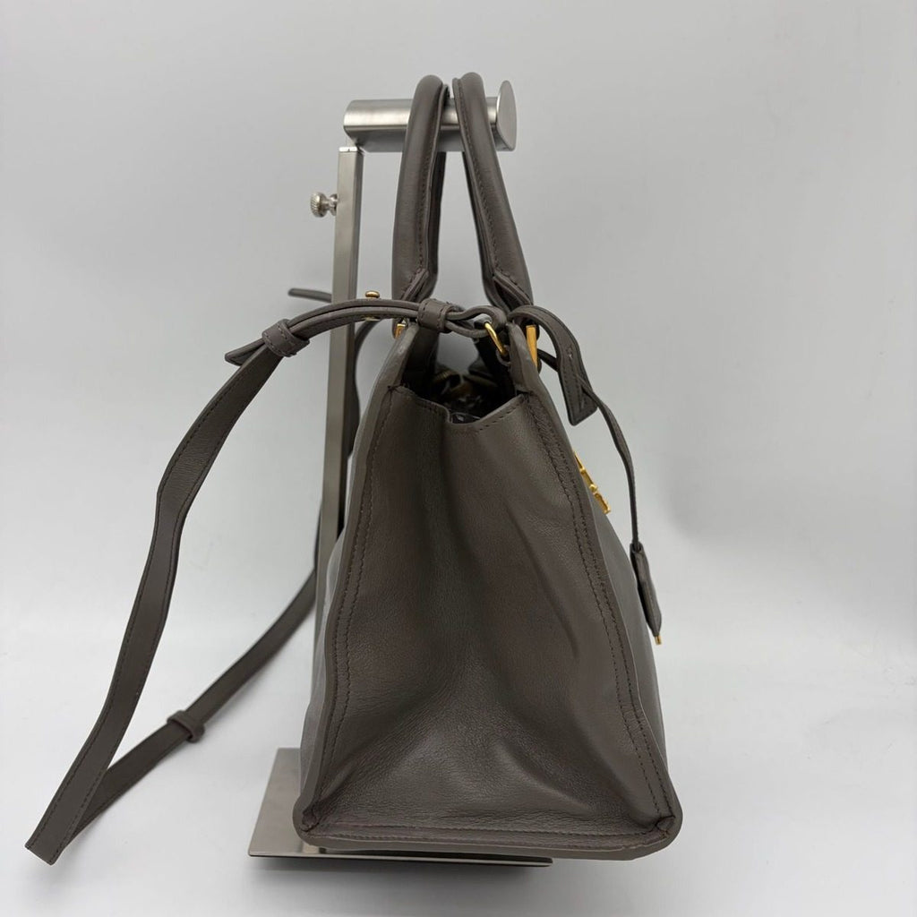 Saint Laurent Paris YSL Yves Baby Cabas Handbag 2-Way Gray — view 5