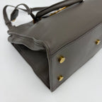 Saint Laurent Paris YSL Yves Baby Cabas Handbag 2-Way Gray — view 8