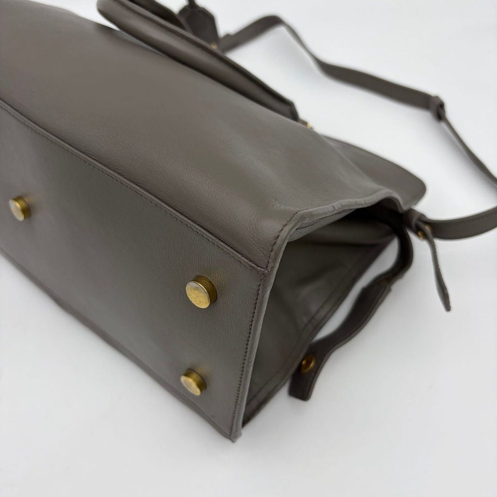 Saint Laurent Paris YSL Yves Baby Cabas Handbag 2-Way Gray — view 9