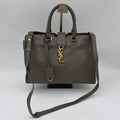 Saint Laurent Paris YSL Yves Baby Cabas Handbag 2-Way Gray