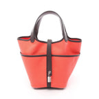 Hermes Handbag Picotin Lock PM Cargo ck Rose Texas Rouge Serie Leather — view 2