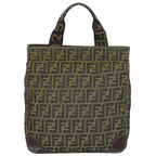 Fendi Zucca Tote Canvas Brown