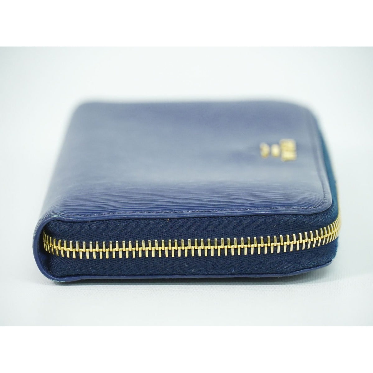 Prada Saffiano Leather Zip Around Wallet Blue — view 4