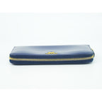 Prada Saffiano Leather Zip Around Wallet Blue — view 5