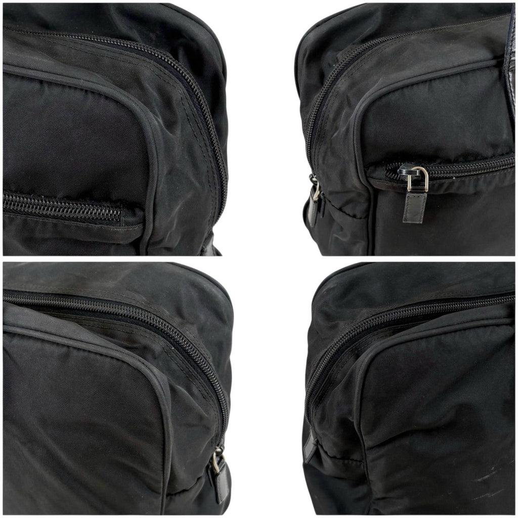 Prada Triangle Logo Tote Business Black Tessuto — view 4