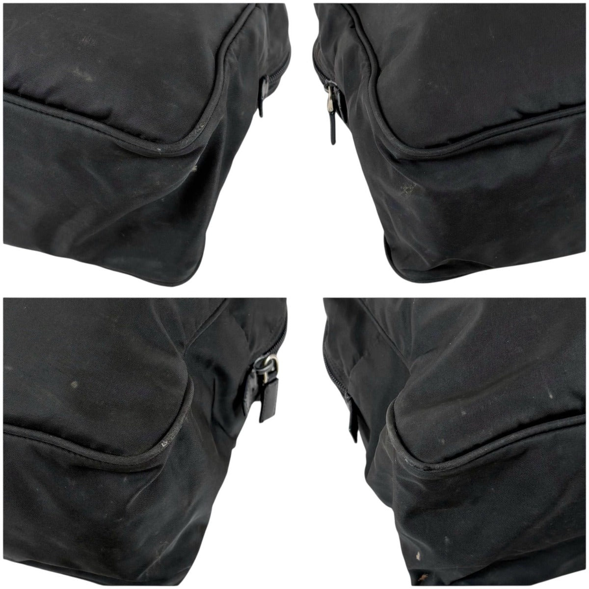 Prada Triangle Logo Tote Business Black Tessuto — view 5
