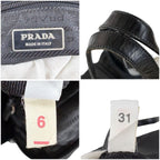 Prada Triangle Logo Tote Business Black Tessuto — view 8