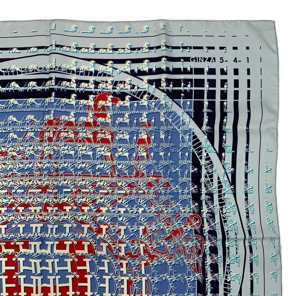 Hermes Carre 90 Scarf Silk 24 Faubourg Seconde Ginza Store — view 4