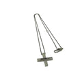 Gucci Necklace Cutout G Cross Black SV 925