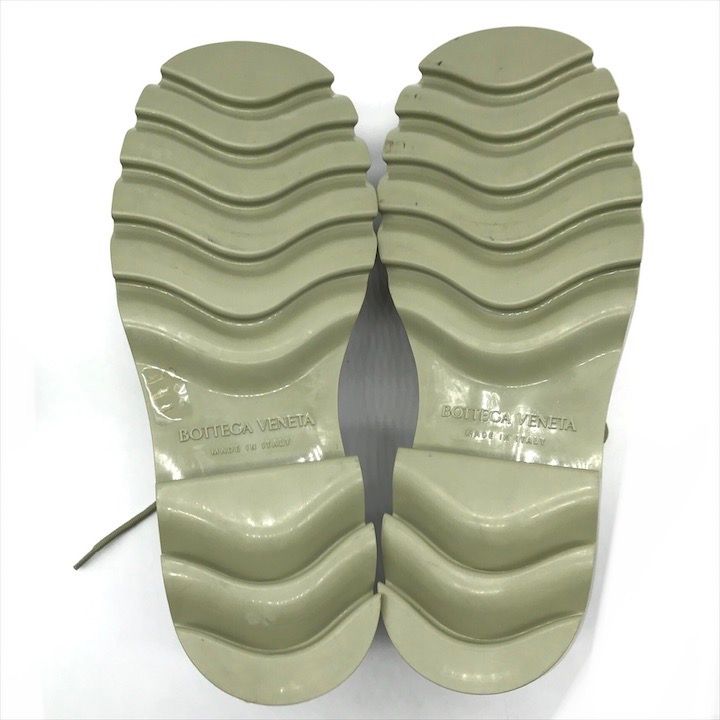 Bottega Veneta Stride Rubber Lace Up Shoes Khaki — view 9