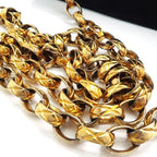 Chanel Chain Shoulder Gripoix 1993 Suede Black Chevron — view 9