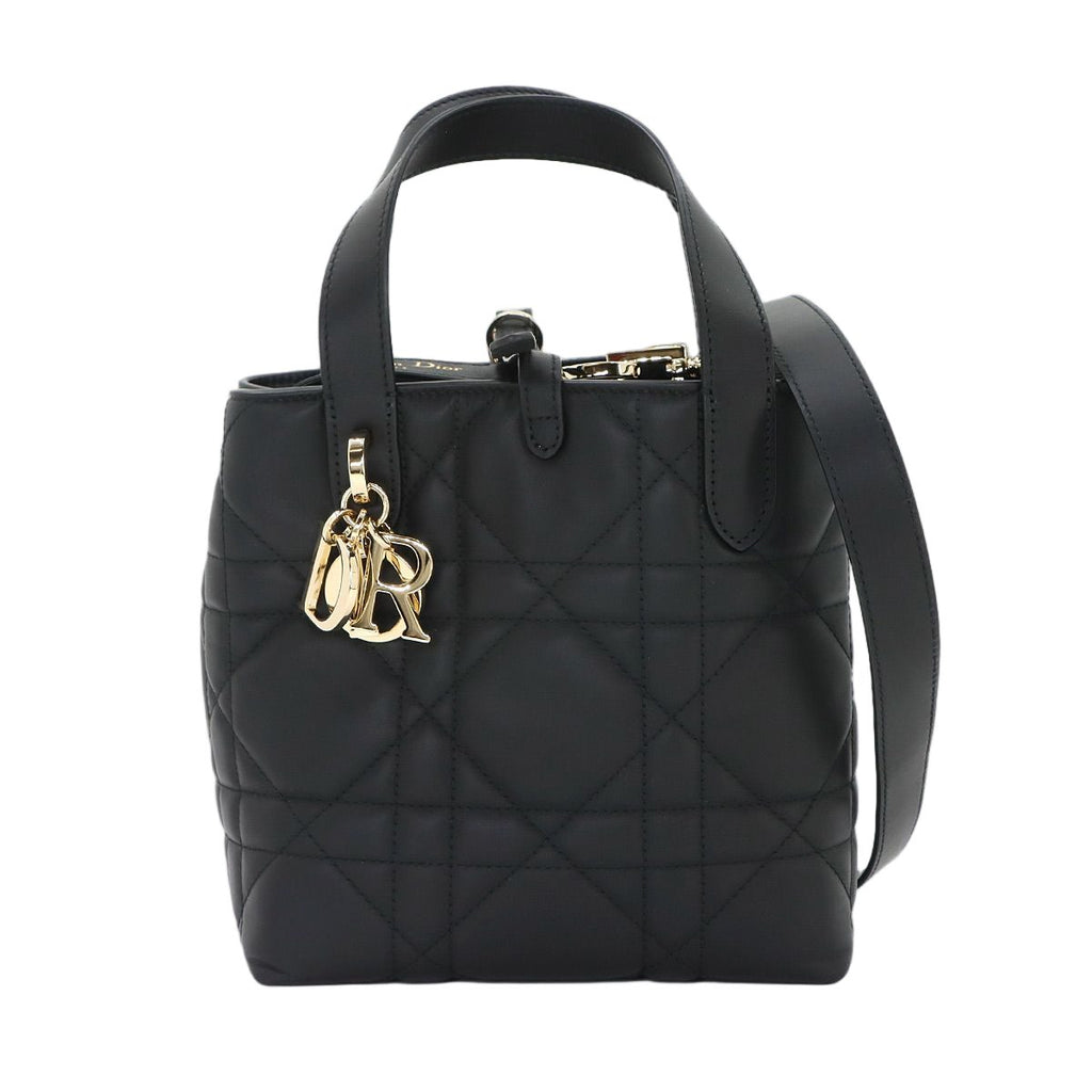 Dior Macro Cannage Toujours Vertical Small Tote