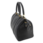 Chanel Caviar Leather Large Bowler Bag Travel Duffle Black CC Tote