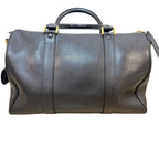 Chanel Caviar Leather Large Bowler Bag Travel Duffle Black CC Tote