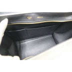 Celine Trapeze Handbag Leather Felt Black Gray Gold — view 6