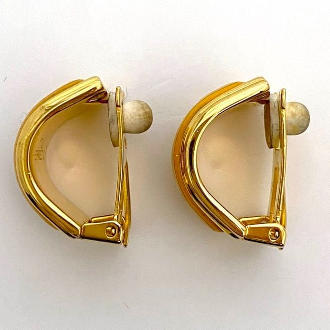 Hermes Earrings Gold GP Cloisonne — view 4