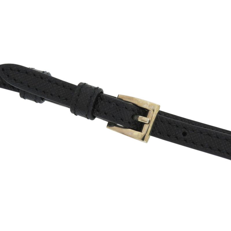 Prada 1 Ne175 Nylon with Strap Silver Hardware Black Pouch 0351 — view 9
