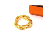 Hermes Chaine D'ancre Lucade Legato Scarf Ring Closure Gold