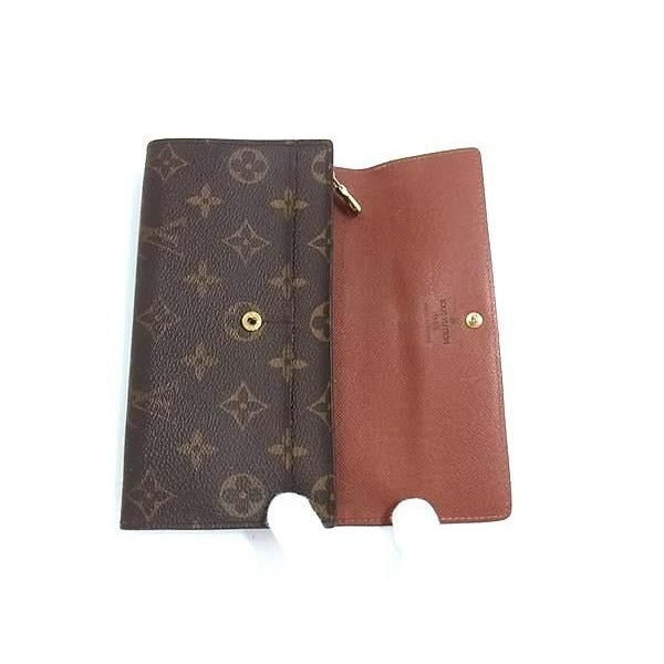 Louis Vuitton Long Wallet Monogram Pochette Porte Monet Cles Di Brown — view 4