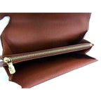 Louis Vuitton Long Wallet Monogram Pochette Porte Monet Cles Di Brown — view 5