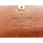 Louis Vuitton Long Wallet Monogram Pochette Porte Monet Cles Di Brown — view 7