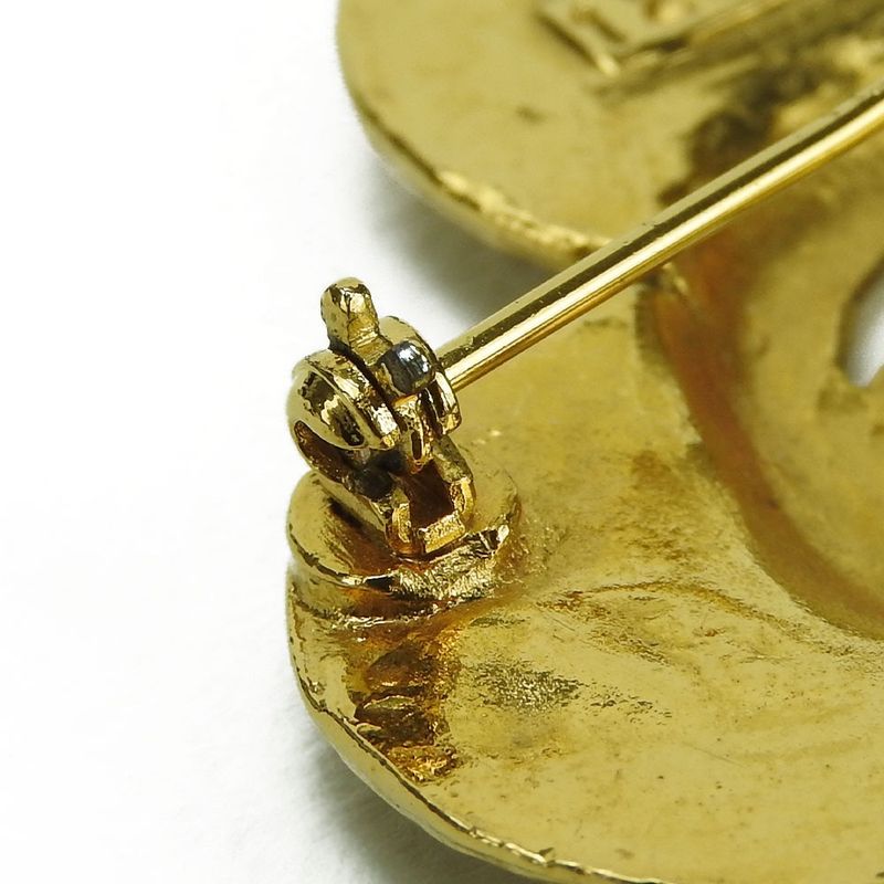 Chanel Coco Mark Brooch Accessories Flower Plated Gold Small Box — view 6