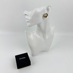 Chanel CC Logo Earrings Chain Faux Pearl Gold Vintage — view 2