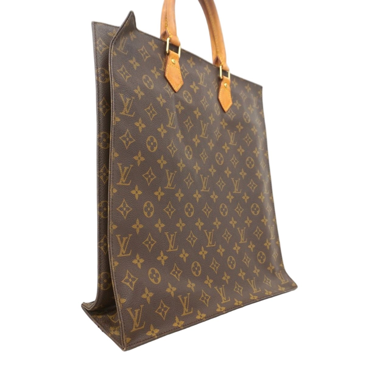 Louis Vuitton Tote Monogram Sac Plat Brown — view 2