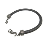 Saint Laurent Paris Logo Leather Black Bracelet 1380 — view 4