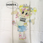 Christian Dior J'adore Scarf Heart Ribbon Flower Girl Silk White 0026 — view 2