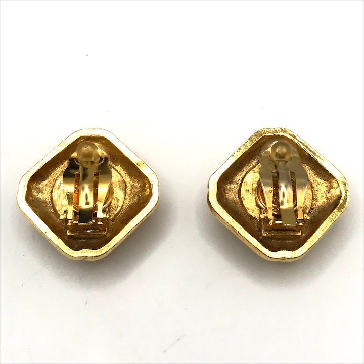 Chanel CC Logo Faux Pearl Earrings — view 3