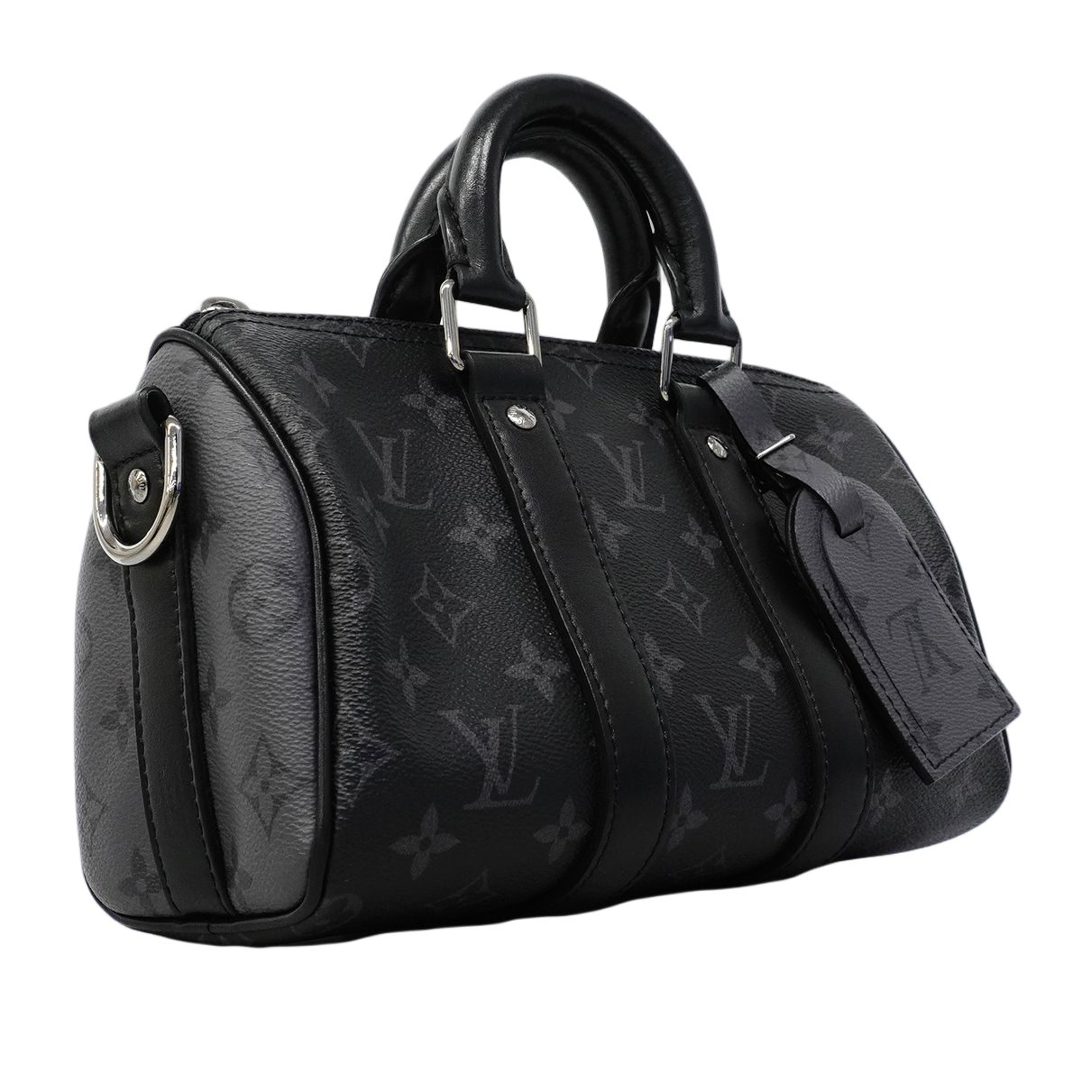 Louis Vuitton Handbag Monogram Eclipse Reverse Keepall Bandouliere 25 Black — view 2
