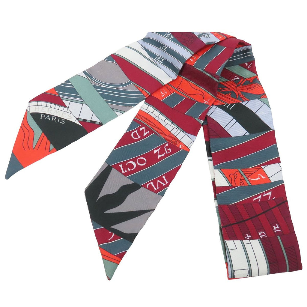 Hermes Twilly Multicolor Silk Astrologie Nouvelle New Astrology Scarf