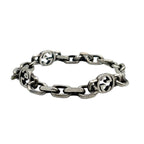 Gucci Interlocking Silver Chain Bracelet — view 2