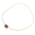 Hermes Cage de Ash Cube Necklace Gold Plated