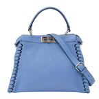 Fendi Bag Shoulder 2-Way Leather Pea Cub Regular Blue — view 2