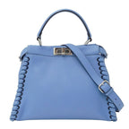 Fendi Bag Shoulder 2-Way Leather Pea Cub Regular Blue