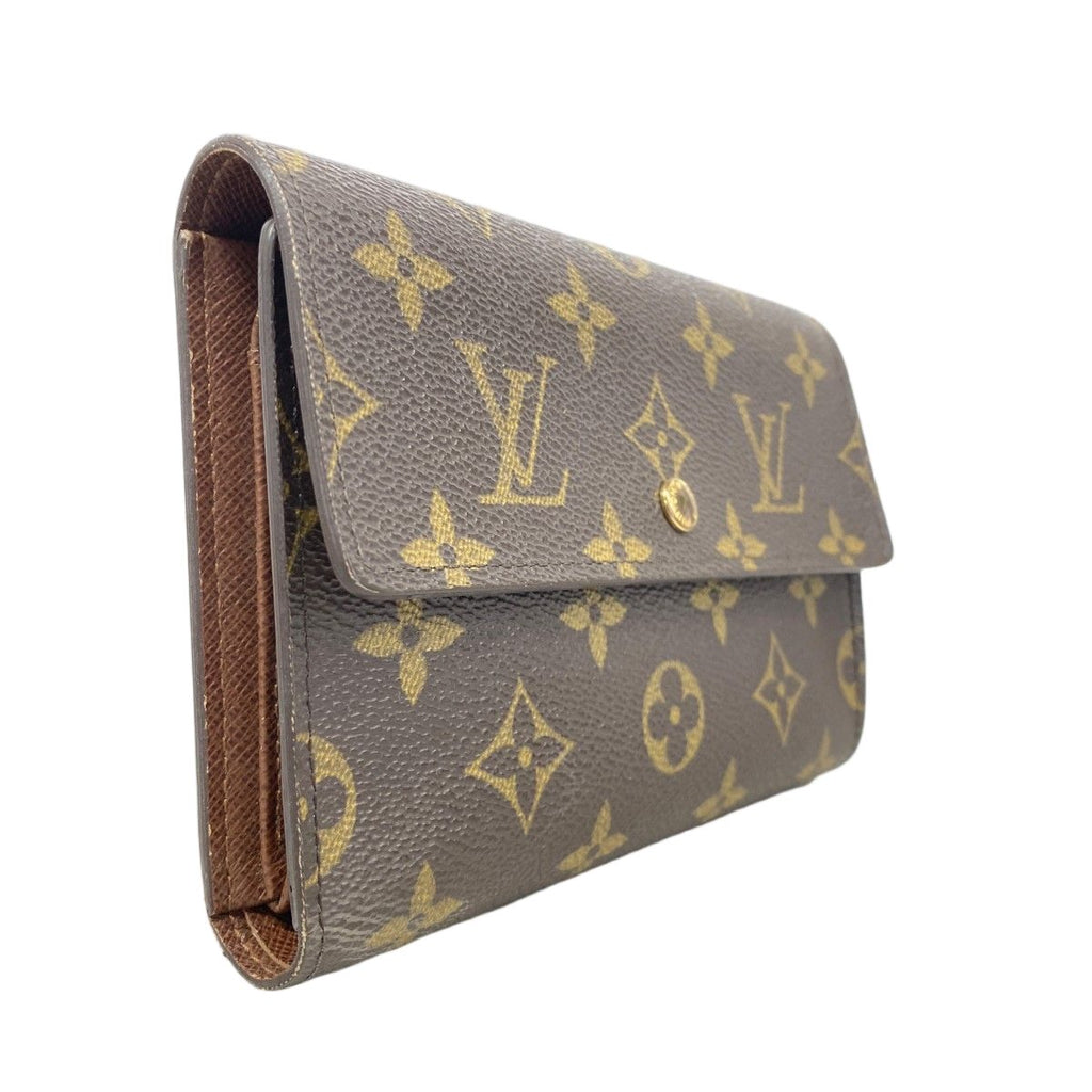 Louis Vuitton Trifold Wallet Monogram Porte Tresor Loue Tuy Papier Brown — view 2